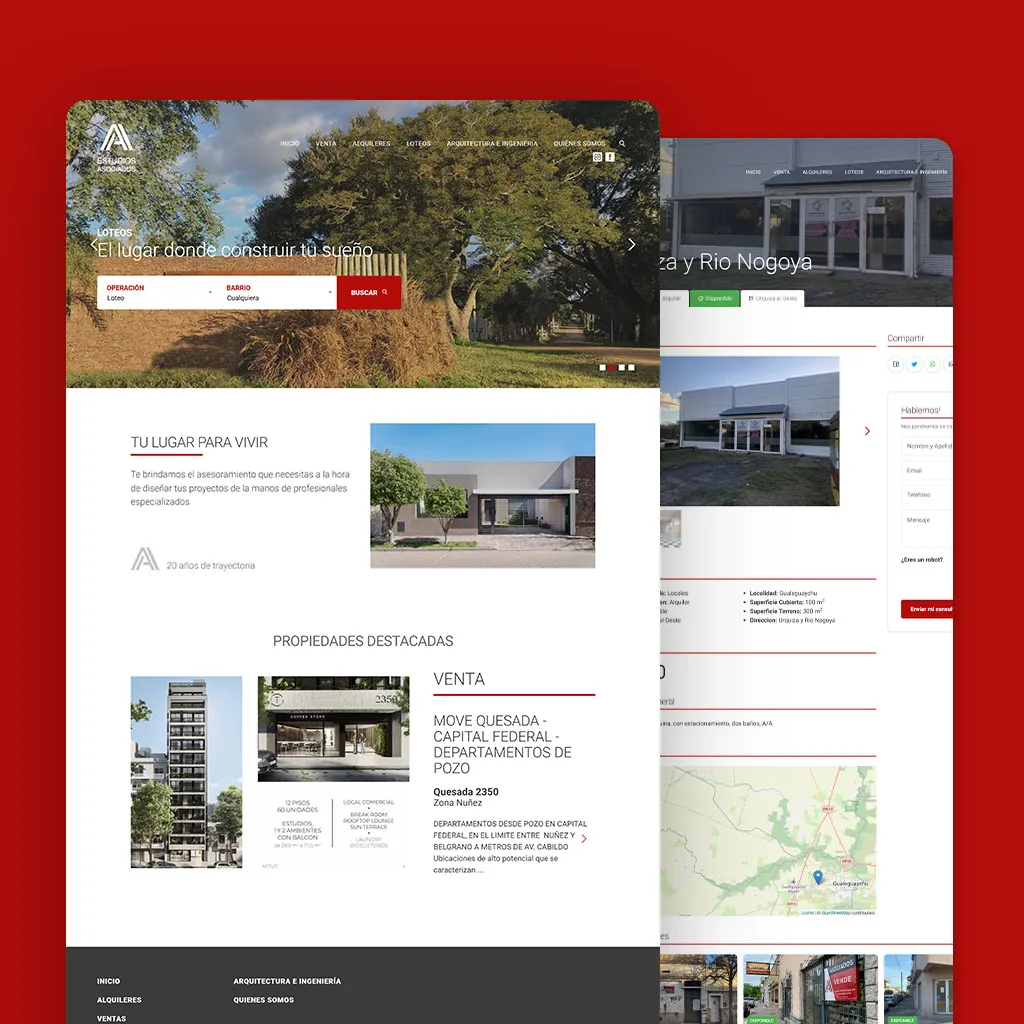 diseño web de estudios asociados