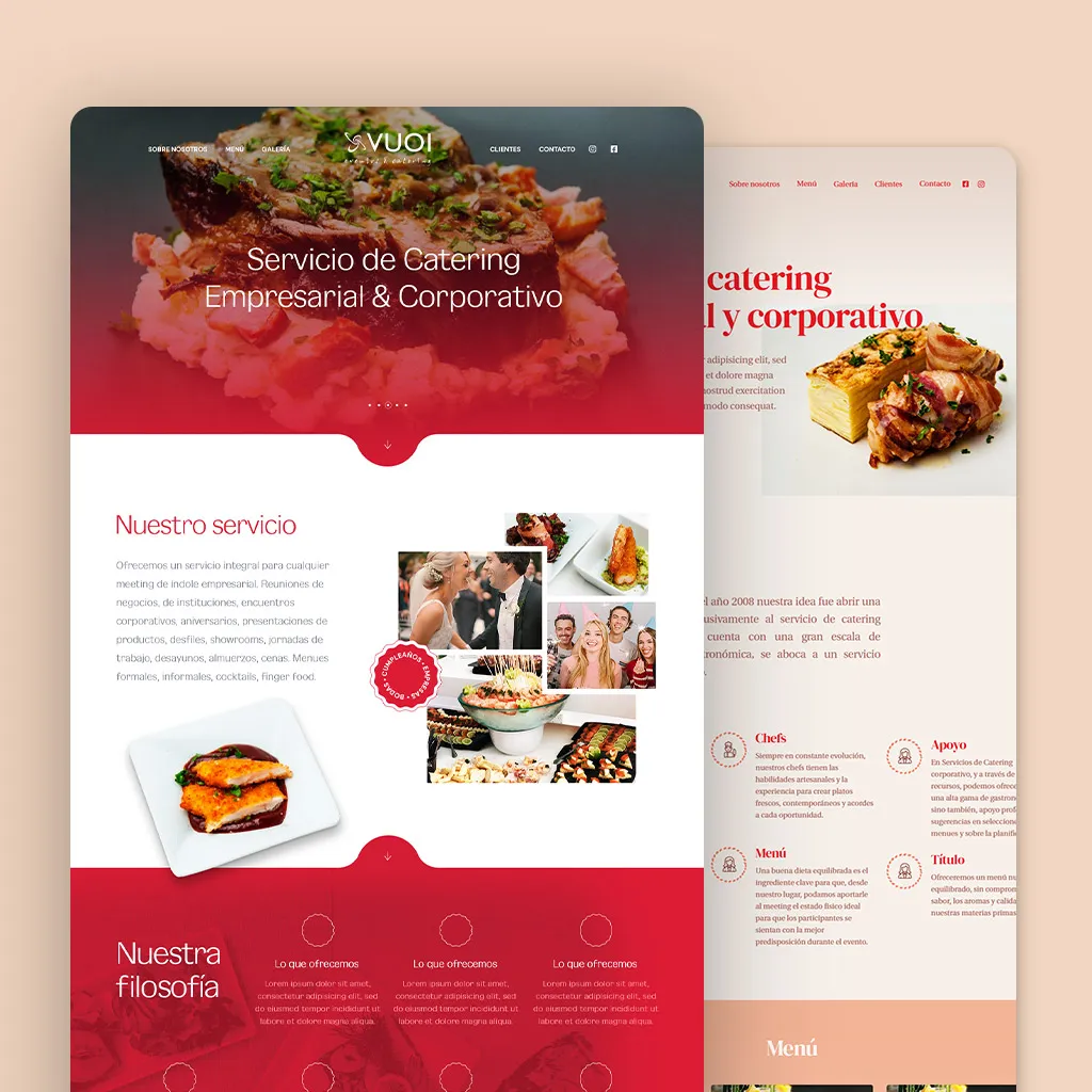 diseño web de vuoi catering